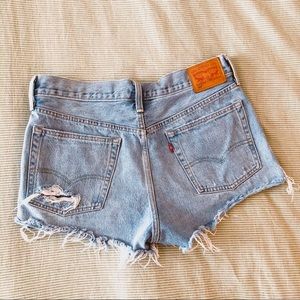 Levi’s distressed denim shorts